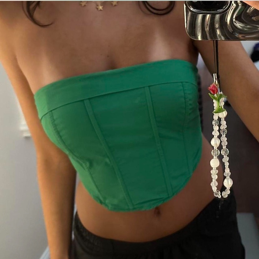 Green corset top